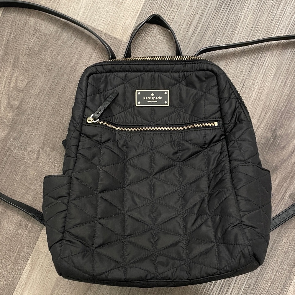 Kate Spade Quilted Black Backpack